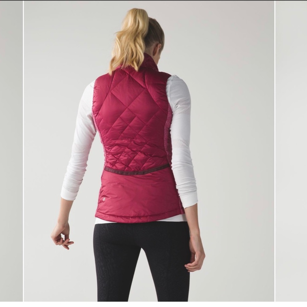 Lululemon" Down For A Run Vest-Berry Rumble - Picture 5 of 16